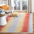 thumbnail image 1 of SAFAVIEH Windsor Skylar Striped Fringe Area Rug, Yellow/Purple, 4' x 6', 1 of 9