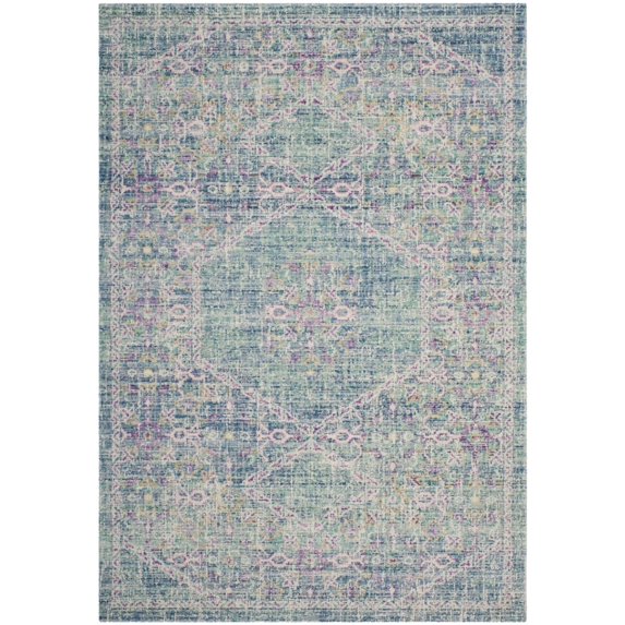 SAFAVIEH Windsor Vana Transitional Area Rug, Spa/Fuchsia, 4' x 6'