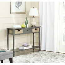 SAFAVIEH Winifred Wicker Console Table with Storage, Grey