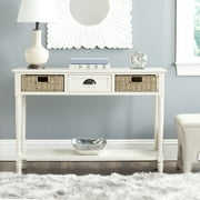 SAFAVIEH Winifred Wicker Console Table with Storage, White