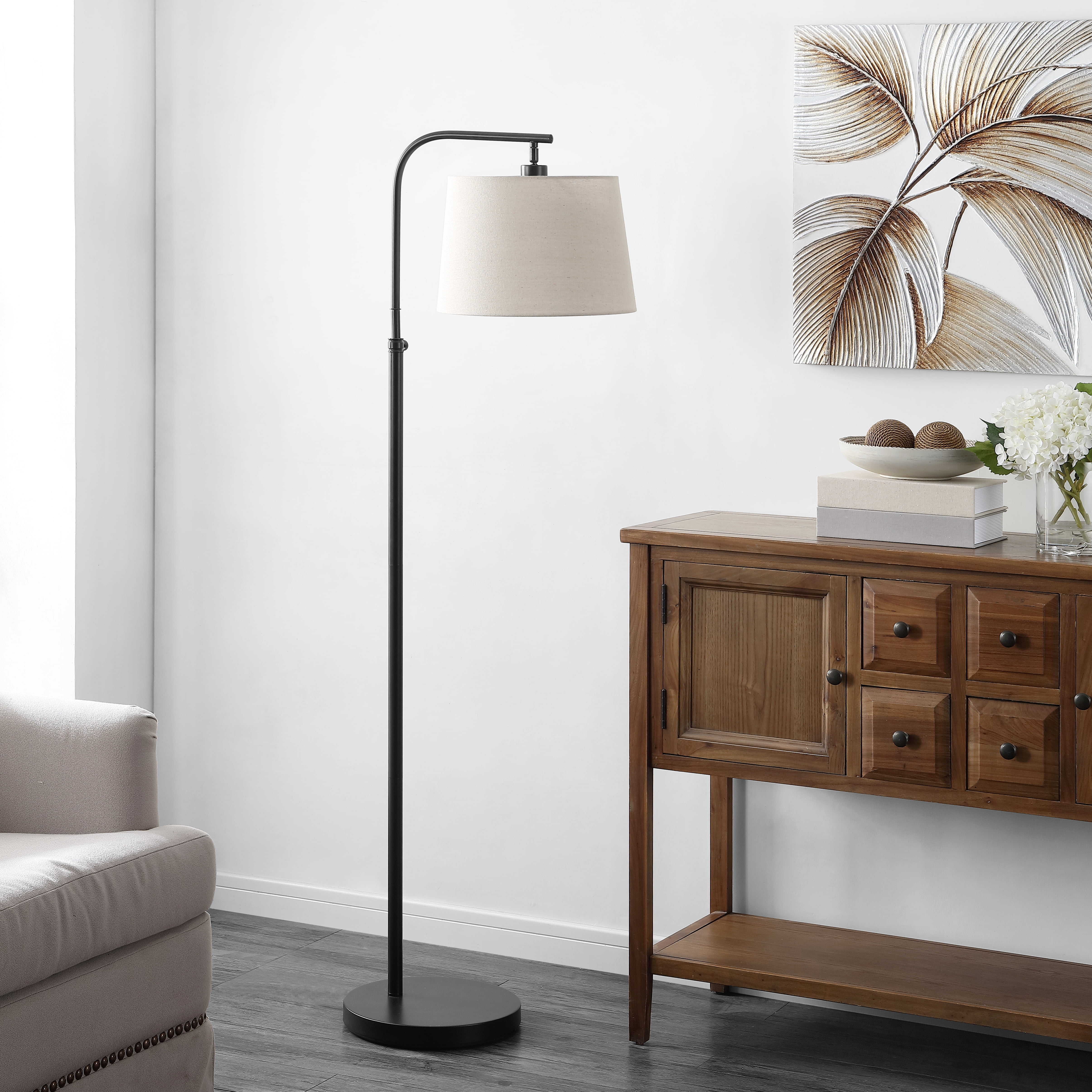SAFAVIEH Winley Mid-Century Adjustable Floor Lamp, Oil Rubbed Black