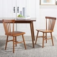 thumbnail image 1 of Safavieh Winona Scandinavian Wood Dining Side Chairs, Walnut (Set of 2), 1 of 7