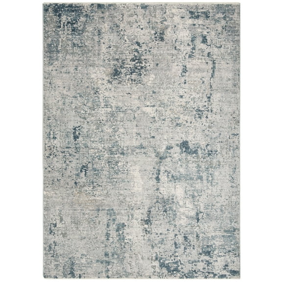 SAFAVIEH Winston Coretta Abstract Overdyed Polyester Area Rug, Grey/Blue, 4' x 6'