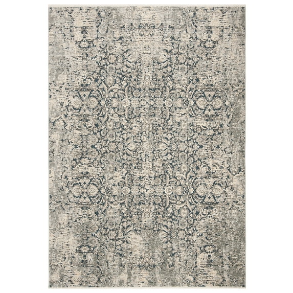 SAFAVIEH Winston Eanna Abstract Floral Polyester Area Rug, Blue/Grey, 8'10" x 11'10"