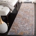thumbnail image 1 of SAFAVIEH Winston Martina Floral Overdyed Polyester Runner Rug, Grey/Silver, 2'2" x 8', 1 of 5
