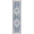 thumbnail image 1 of SAFAVIEH Winston Tiarnan Medallion Polyester Runner Rug, Blue/Creme, 2'2" x 8', 1 of 8