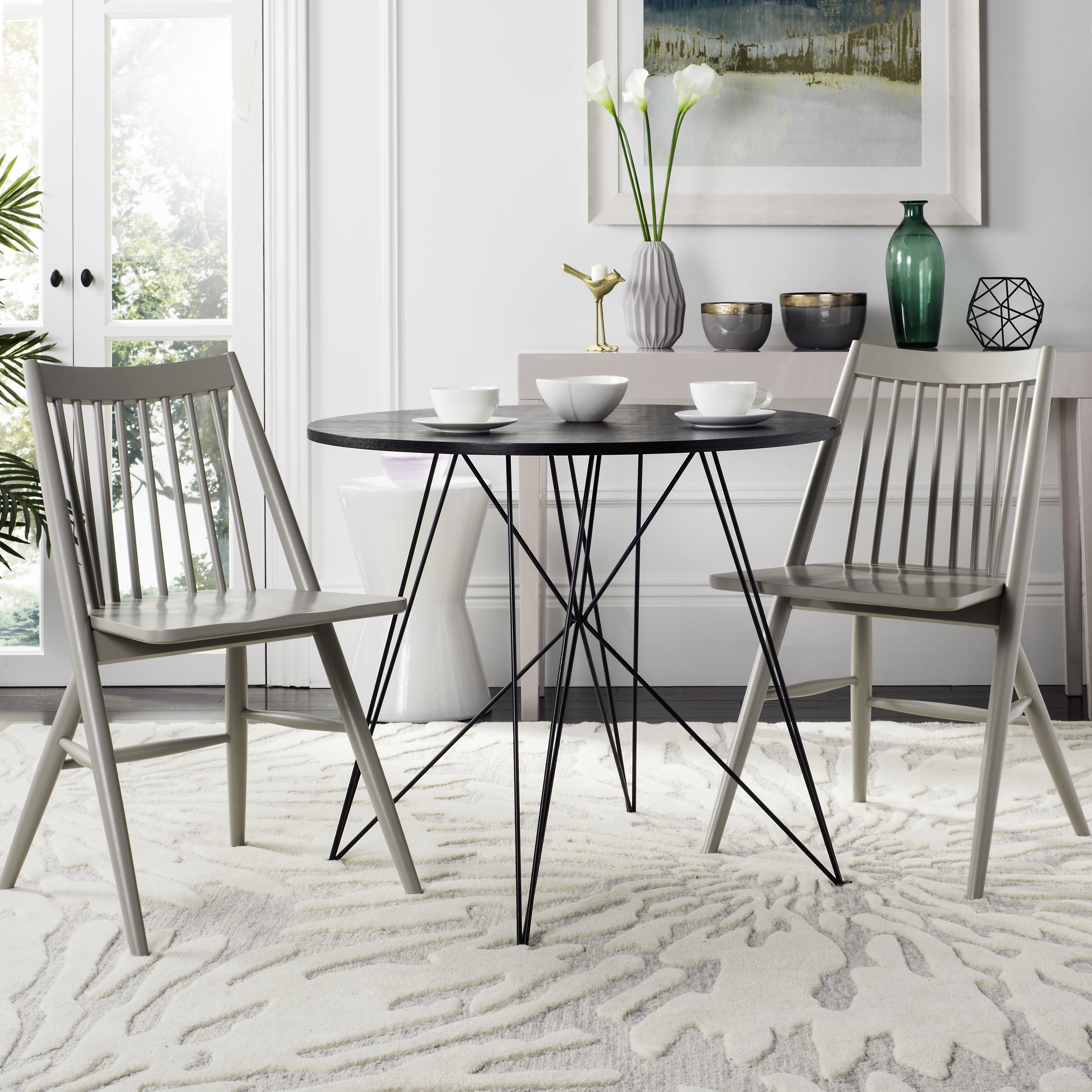 Wren 34" High Gray Wood Spindle Side Chair