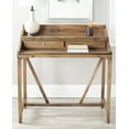 thumbnail image 1 of SAFAVIEH Wyatt Industrial Rustic Writing Desk w/ Pull Out, Oak, 1 of 7