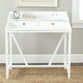thumbnail image 1 of SAFAVIEH Wyatt Industrial Rustic Writing Desk w/ Pull Out, White, 1 of 6