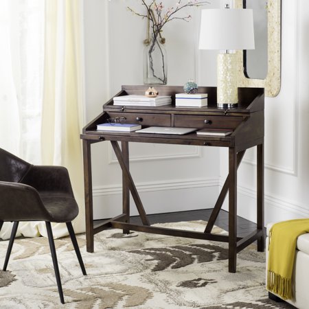 SAFAVIEH Wyatt Writing Desk With Pull-Out Table Teak