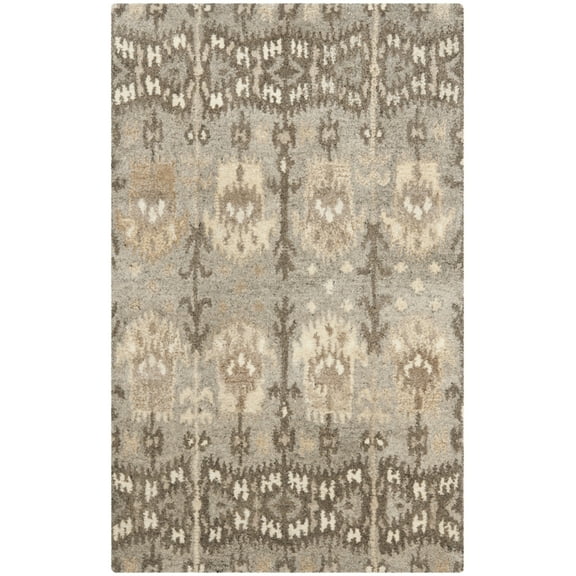 SAFAVIEH Wyndham Ainsley Abstract Floral Wool Area Rug, Natural/Multi, 2'6" x 4'