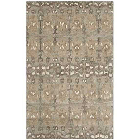 SAFAVIEH Wyndham Ainsley Abstract Floral Wool Area Rug, Natural/Multi, 6' x 9'