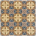 thumbnail image 1 of SAFAVIEH Wyndham Carrissa Floral Wool Area Rug, Blue/Gold, 7' x 7' Square, 1 of 8