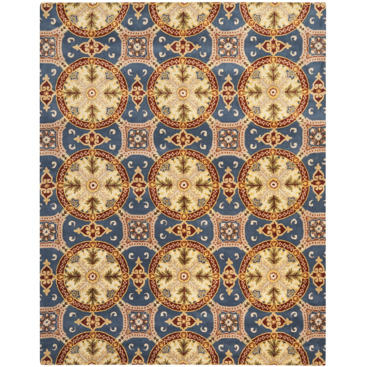 Handmade Tufted Wool Area Rug, Rectangular 8' x 10', Blue