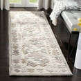 thumbnail image 1 of SAFAVIEH Wyndham Charla Geometric Bordered Wool Runner Rug, Grey/Taupe, 2'3" x 7', 1 of 7