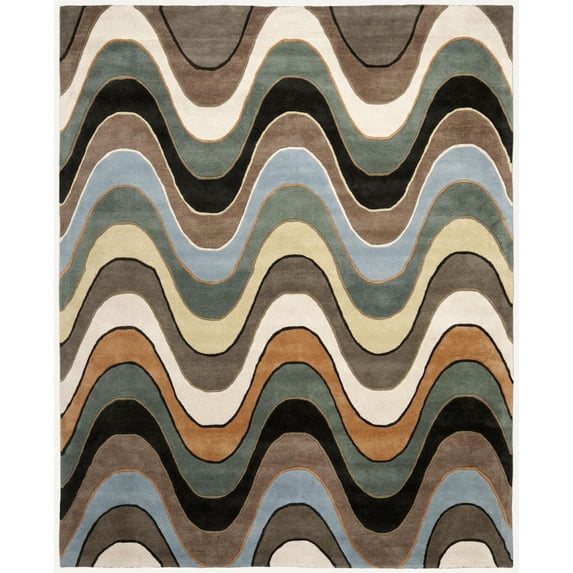 SAFAVIEH Wyndham Cole Abstract Geometric Wool Area Rug, Multi, 8' x 10'
