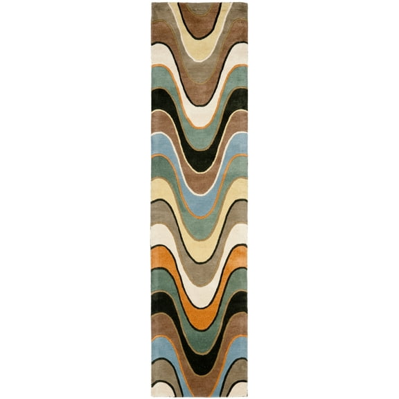 SAFAVIEH Wyndham Cole Abstract Geometric Wool Runner Rug, Multi, 2'3" x 9'