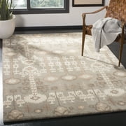 SAFAVIEH Wyndham Deborah Geometric Wool Area Rug, Natural/Multi, 7' x 7' Square