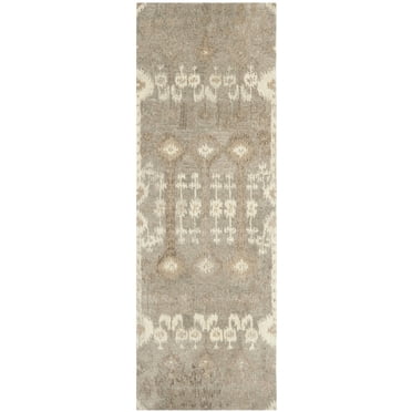 SAFAVIEH Wyndham Deborah Geometric Wool Runner Rug, Natural/Multi, 2'3" x 11'