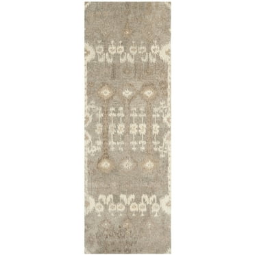SAFAVIEH Wyndham Deborah Geometric Wool Runner Rug, Natural/Multi, 2'3" x 7'