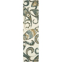 SAFAVIEH Wyndham Dulcibella Floral Wool Runner Rug, Ivory/Multi, 2'3" x 9'