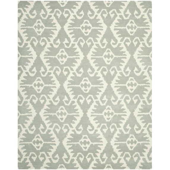 SAFAVIEH Wyndham Dzvonko Southwestern Wool Area Rug, Grey/Ivory, 8' x 10'