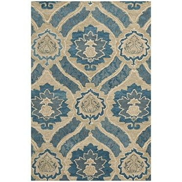 SAFAVIEH Wyndham Evan Damask Floral Area Rug, Blue/Grey, 3' x 5'