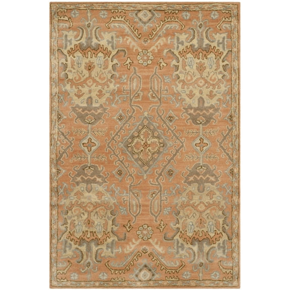 SAFAVIEH Wyndham Jocelyne Traditional Wool Area Rug, Terracotta, 2' x 3'