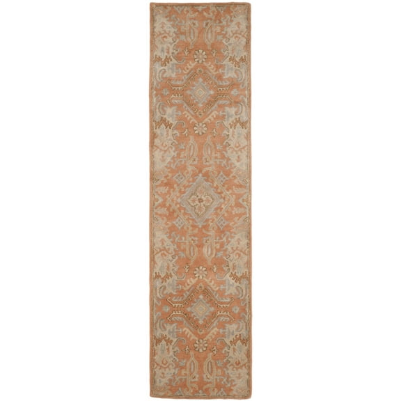SAFAVIEH Wyndham Jocelyne Traditional Wool Runner Rug, Terracotta, 2'3" x 7'