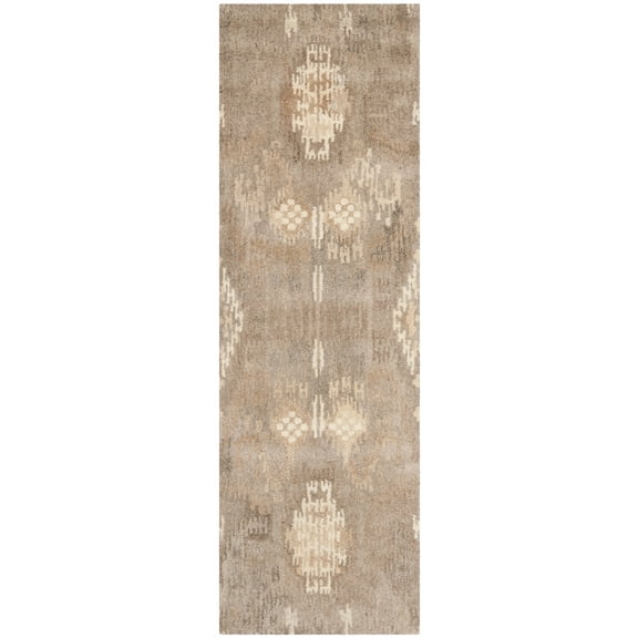SAFAVIEH Wyndham Kensington Abstract Wool Runner Rug, Natural/Multi, 2'3" x 9'