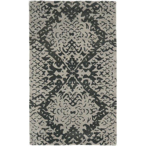SAFAVIEH Wyndham Kostadin Floral Area Rug, Grey/Black, 2' x 3'