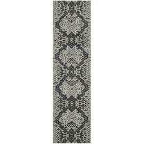 SAFAVIEH Wyndham Kostadin Floral Runner Rug, Grey/Black, 2'3" x 9'