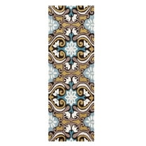 SAFAVIEH Wyndham Kristen Abstract Floral Wool Runner Rug, Blue/Multi, 2'3" x 7'