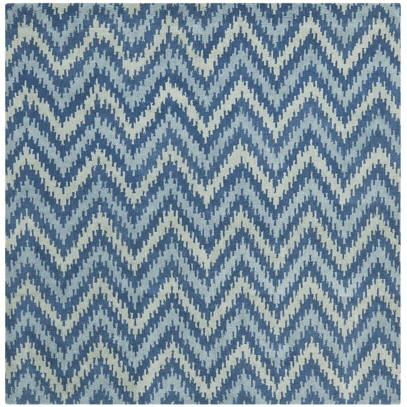 SAFAVIEH Wyndham Lennon Chevron Area Rug, Blue/Multi, 7' x 7' Square