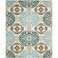 thumbnail image 1 of SAFAVIEH Wyndham Louise Medallion Wool Area Rug, Beige/Blue, 8'9" x 12', 1 of 9