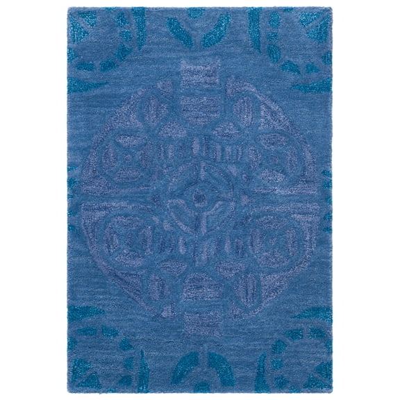 SAFAVIEH Wyndham Louise Medallion Wool Area Rug, Blue, 3' x 5'