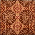 thumbnail image 1 of SAFAVIEH Wyndham Louise Medallion Wool Area Rug, Cinnamon, 7' x 7' Square, 1 of 8