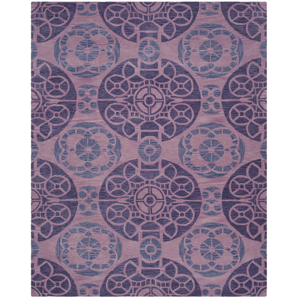 Wyndham Purple Hand-Tufted Wool 7' x 7' Square Area Rug