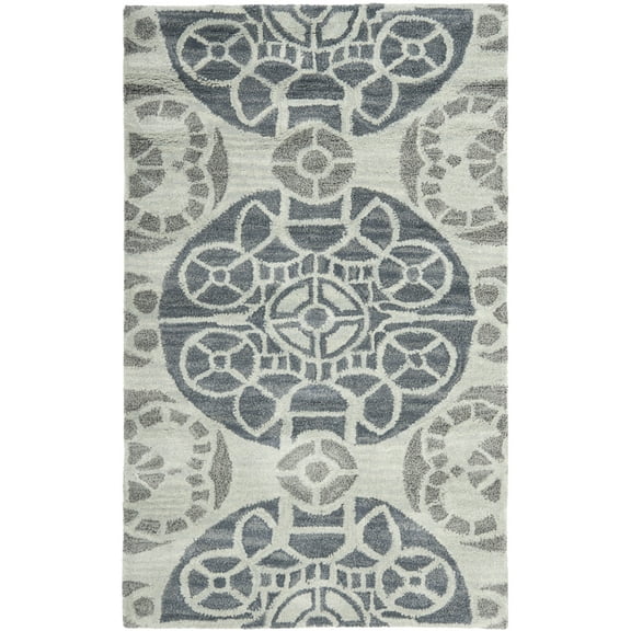SAFAVIEH Wyndham Louise Medallion Area Rug, Silver/Blue, 2' x 3'
