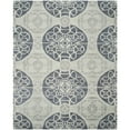 thumbnail image 1 of SAFAVIEH Wyndham Louise Medallion Wool Runner Rug, Silver/Blue, 2'3" x 9', 1 of 9