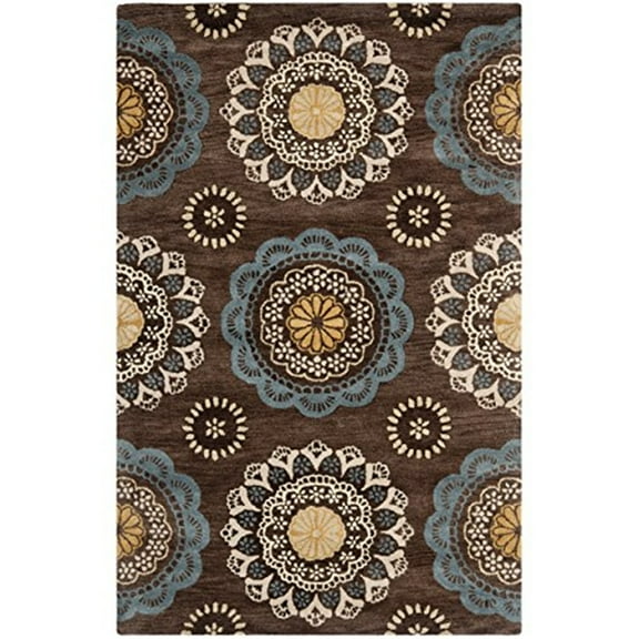 SAFAVIEH Wyndham Maitland Floral Area Rug, Eggplant/Multi, 4' x 6'