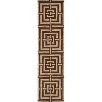 SAFAVIEH Wyndham Major Geometric Wool Runner Rug, Brown, 2'3" x 9'