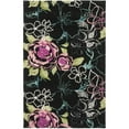 thumbnail image 1 of SAFAVIEH Wyndham Mira Floral Rose Wool Area Rug, Black/Multi, 5' x 8', 1 of 10