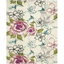 SAFAVIEH Wyndham Mira Floral Rose Wool Area Rug, Ivory/Multi, 8' x 10'