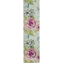 SAFAVIEH Wyndham Mira Floral Rose Wool Runner Rug, Blue/Multi, 2'3" x 7'