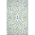 thumbnail image 1 of SAFAVIEH Wyndham Pompeii Damask Wool Area Rug, Blue/Ivory, 2'6" x 4', 1 of 8