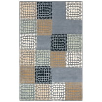 SAFAVIEH Wyndham Rida Geometric Wool Area Rug, Grey/Multi, 5' x 8'