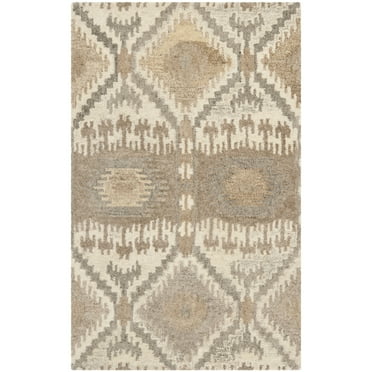 SAFAVIEH Wyndham Skylar Geometric Wool Area Rug, Natural/Multi, 2'6" x 4'
