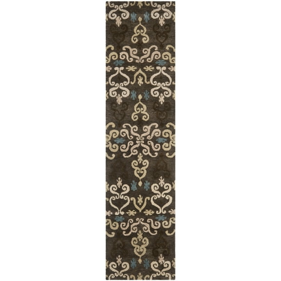 SAFAVIEH Wyndham Tatyanna Floral Runner Rug, Brown/Multi, 2'3" x 7'