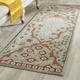 thumbnail image 1 of SAFAVIEH Wyndham Thurstan Floral Geometric Wool Runner Rug, Blue/Rust, 2'3" x 11', 1 of 6